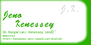 jeno kenessey business card